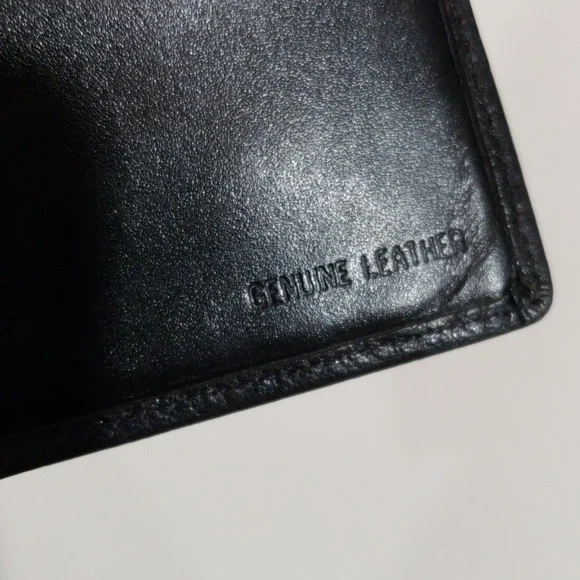 Triomphe de France Black Leather Men Wallet with Gold tone Accent - 4.5" x 3.5" - Picture 10 of 13